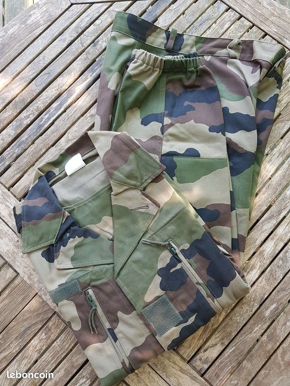 #800# NEUF treillis complet haut + bas F2 tta Armée taille M (image 1)