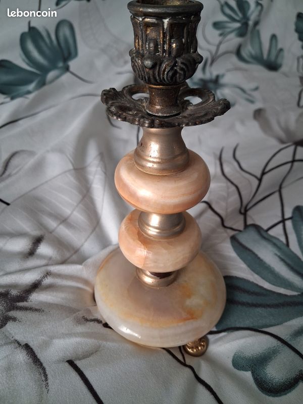 Bougeoir en laiton - révélé, brocante, art & déco responsable