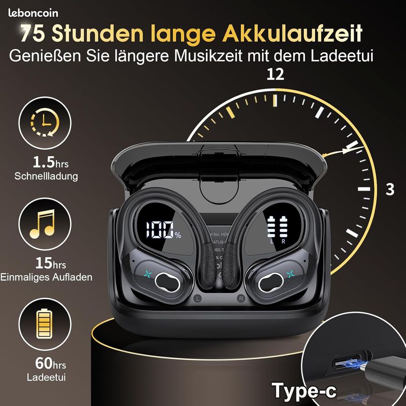 AI Traducteur Vocal Instantané – Écouteurs 3-en-1 164 Langues, 48H Autonomie, Bluetooth 5.3, Traduction Photo & Vidéo Pour Voyage