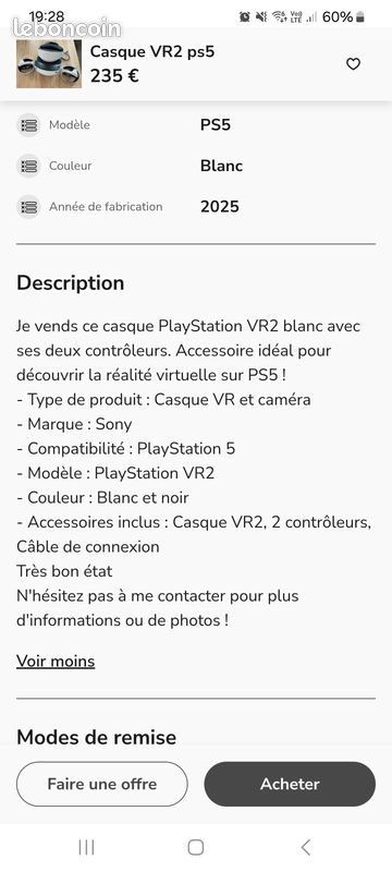 Casque VR2 PS5 (image 1)