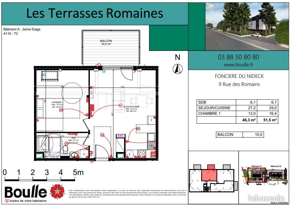 Appartement 2 pièces 46 m² · à Truchtersheim · 46 m² · 920 €/mois