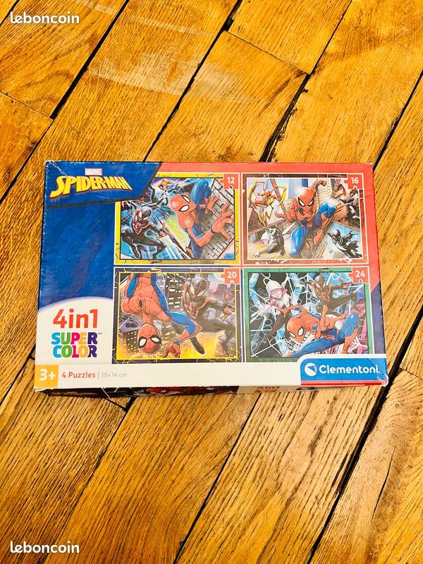 4 Puzzle Spiderman 12 16 20 24 pièces Clementoni (image 1)