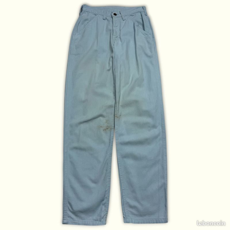 Pants Femme Lee W28 L36 Bleu poudré Coton État acceptable Regular Normal Uni (image 1)