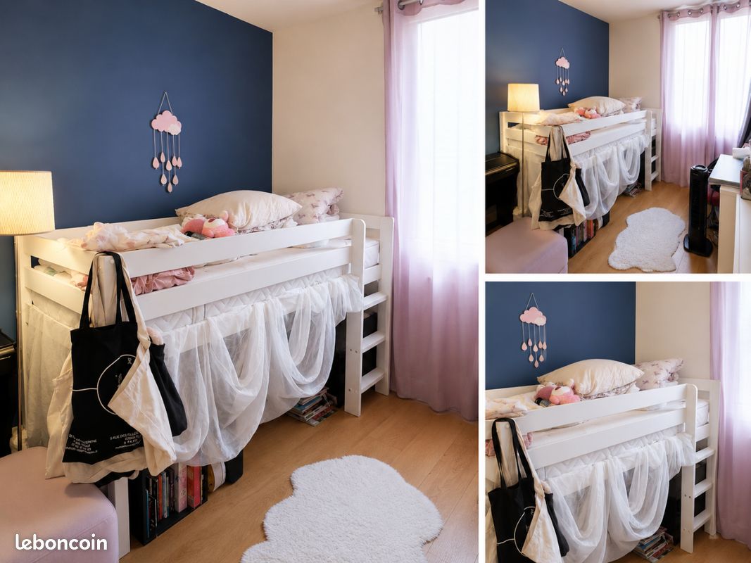 Lit mi-hauteur mezzanine enfant (image 1)