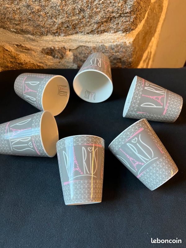 Magnifique lot de 6 tasses Efya Paris (image 2)