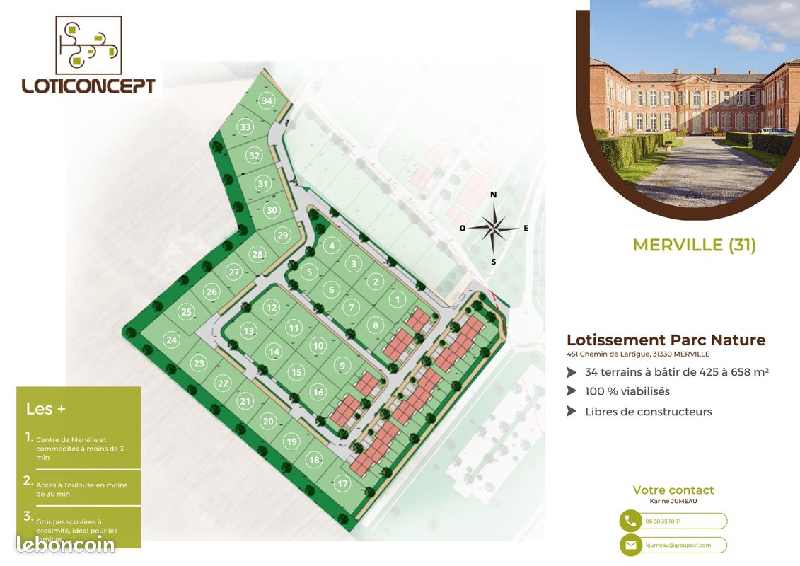 Terrain a batir · à Merville · 96 000 €