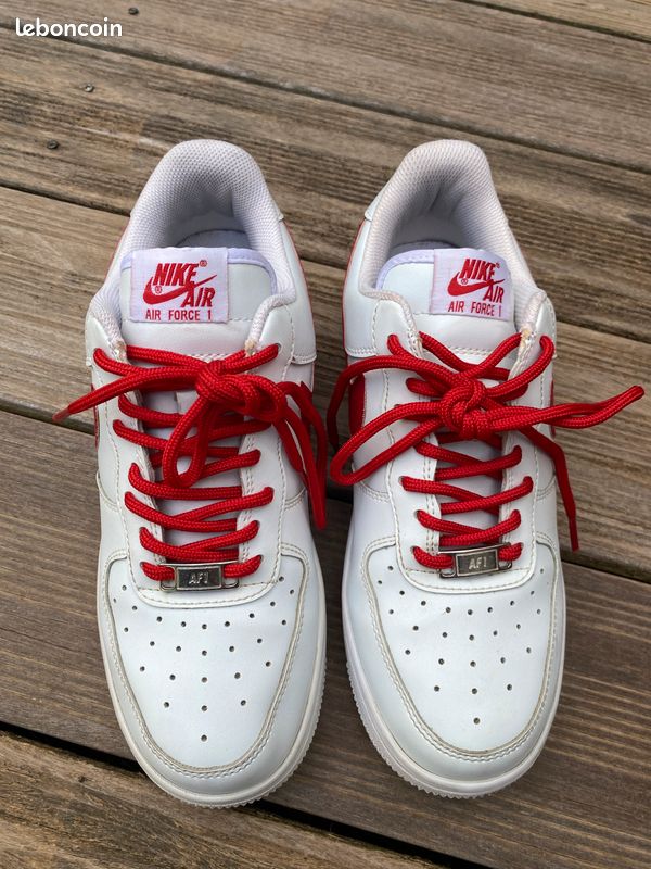Air Force One Rouge Et Blanche Femme Low Air Force One Blanche Et