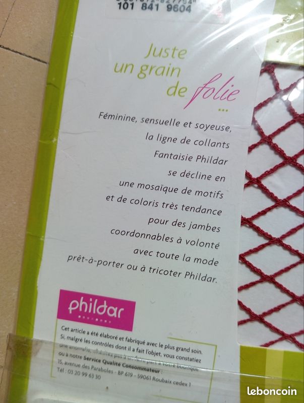 Collant Phildar neuf fantaisie rouge (image 6)