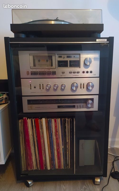 Meuble Vintage Pioneer Pour Ampli, Tuner Et Cassette – Rack Authentique Et Pratique