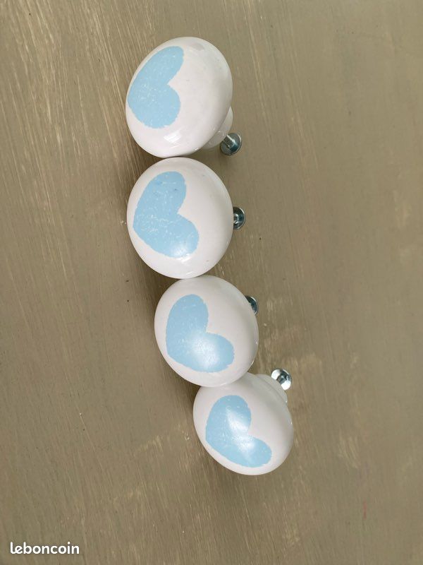 4 Boutons poignées en porcelaine (image 3)