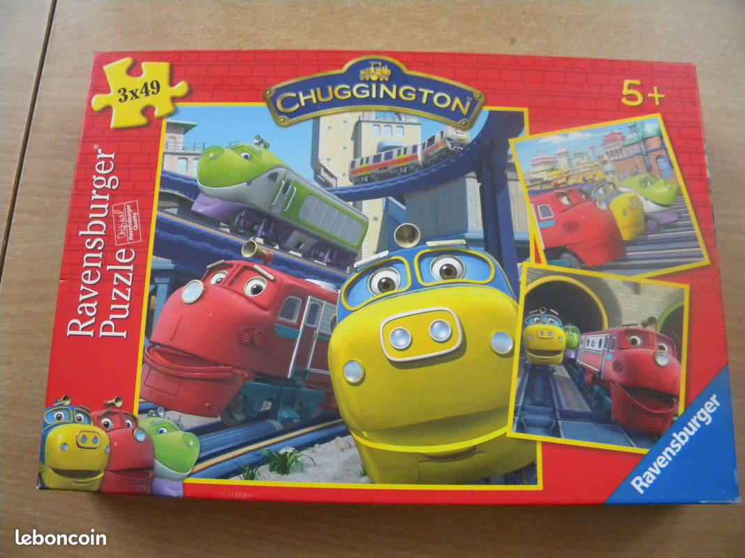 Boite de 3 puzzles Chuggington 49 pièces (image 1)