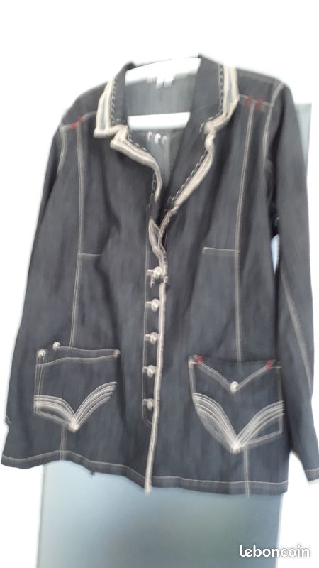 Veste en Jean habillee neuf taille 52 (image 1)