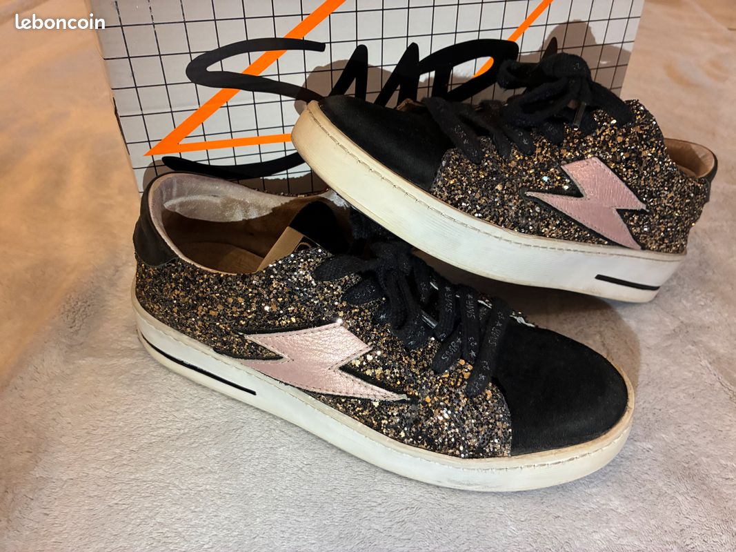 Chaussures SMR23 Semerdjian Maya Noir cuir Chaussures