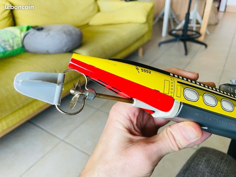 SOUS MARIN TOLE jouet ancien mécanique EUR 105,00 - FR
