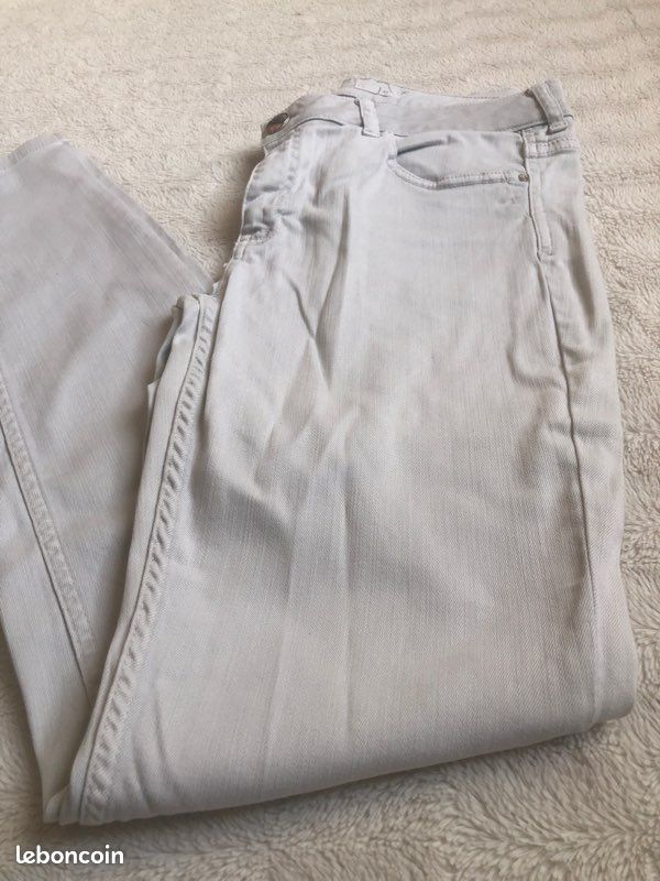 Jeans blanc crème SUD Express taille 42 (image 2)