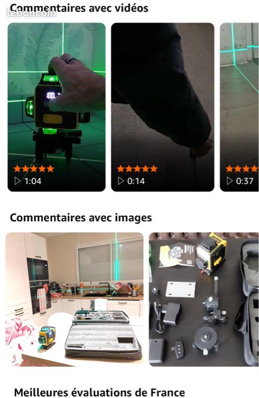 Professional Niveau Laser Autonivelant 360° X 4, Lazer Niveaux Chantier 4d 16 Lignes Laser, Mode Impulsion ExtéRieur, 2 X Batterie,Nivellement Automatique, Support Rotatif, TéLéCommande (image 12)