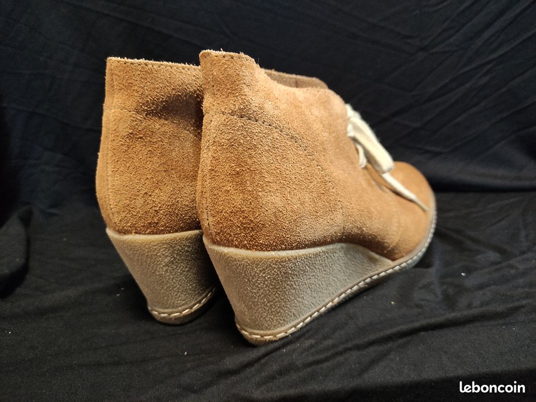 Chaussures talon compensé marron t36 (image 3)