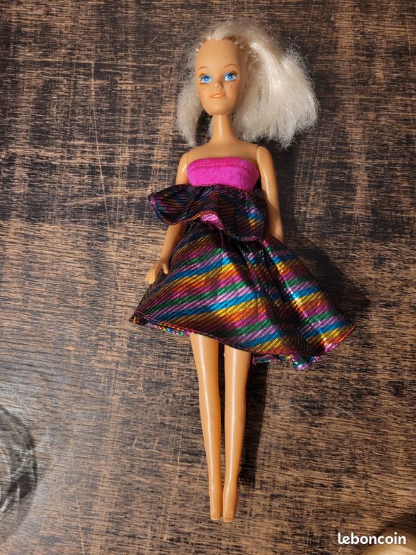 Robe Vintage Pour Barbie - Mattel Originale Avec Accessoires - Rare