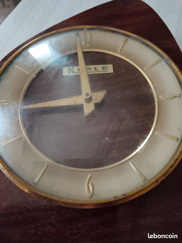 Pendule vintage Horloge Pendule formica Baromètre