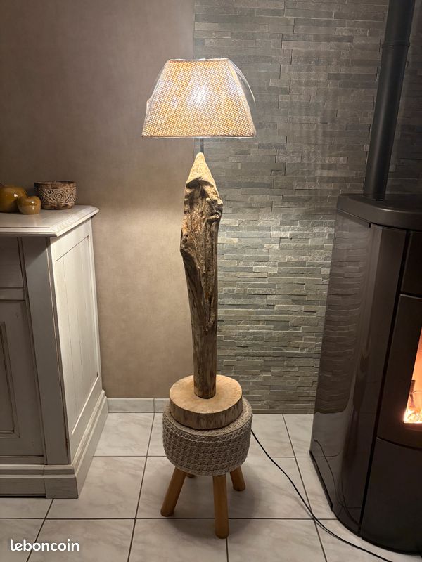 Lampe en bois flotté 1,10m neuve (image 3)