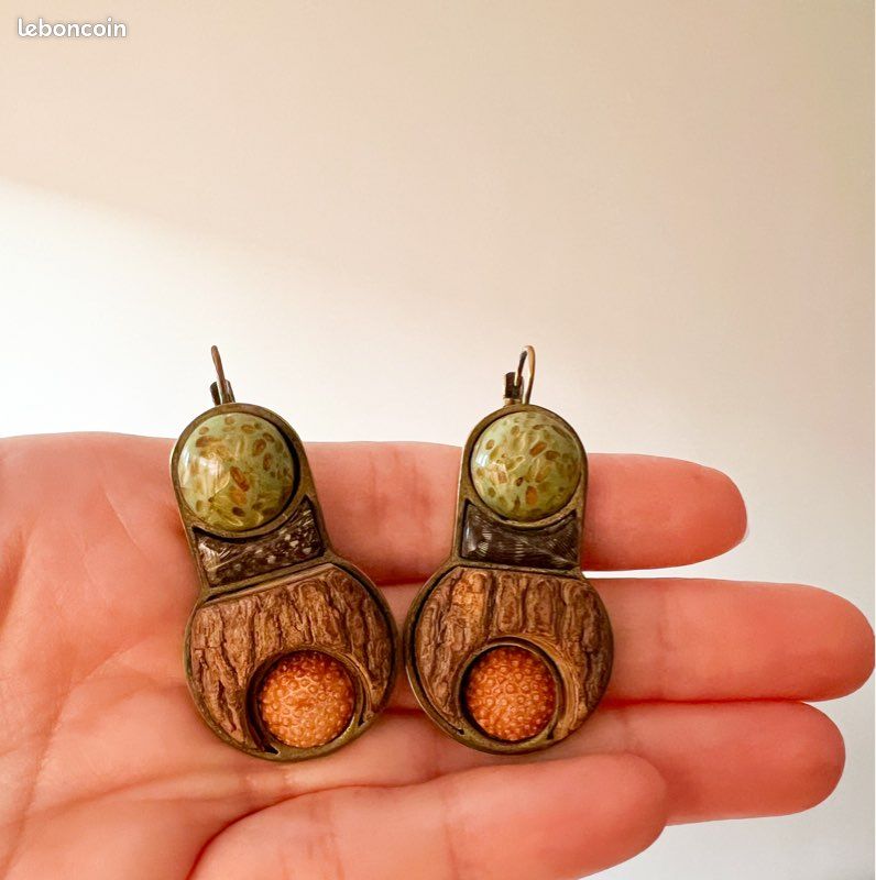 Paire De Boucles D'oreilles Vintage - Sans Marque - Occasion
