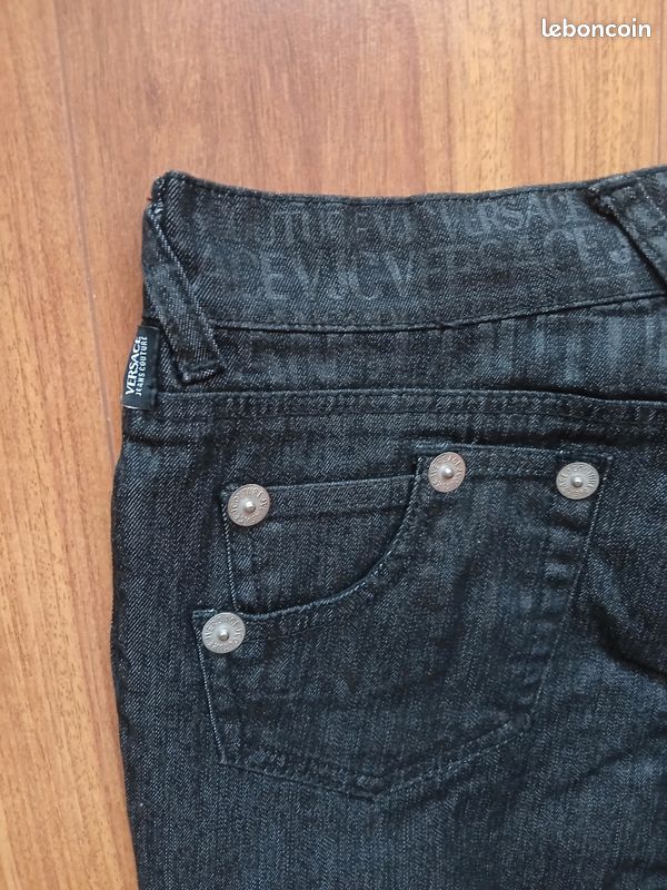 VERSACE JEANS COUTURE- Jean vintage monogram intégral neuf taille L (image 7)