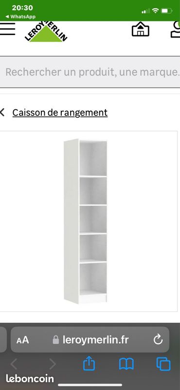 Caissons blanc + 4 tablettes (image 4)