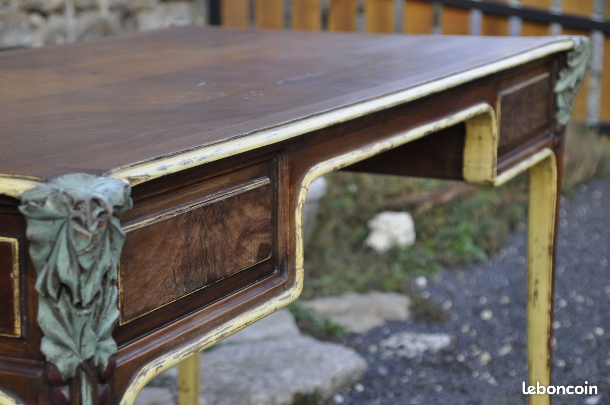 Bureau plat + feuille de verre (image 5)
