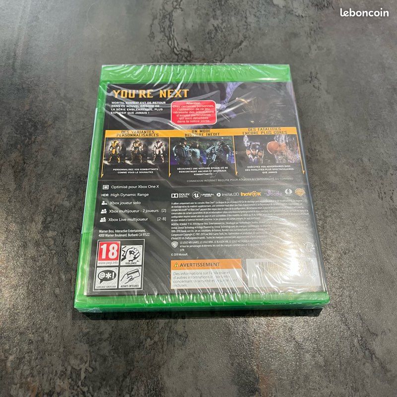 Mortal Kombat II Sur Xbox One, Neuf Sous Blister, Jeu Vidéo