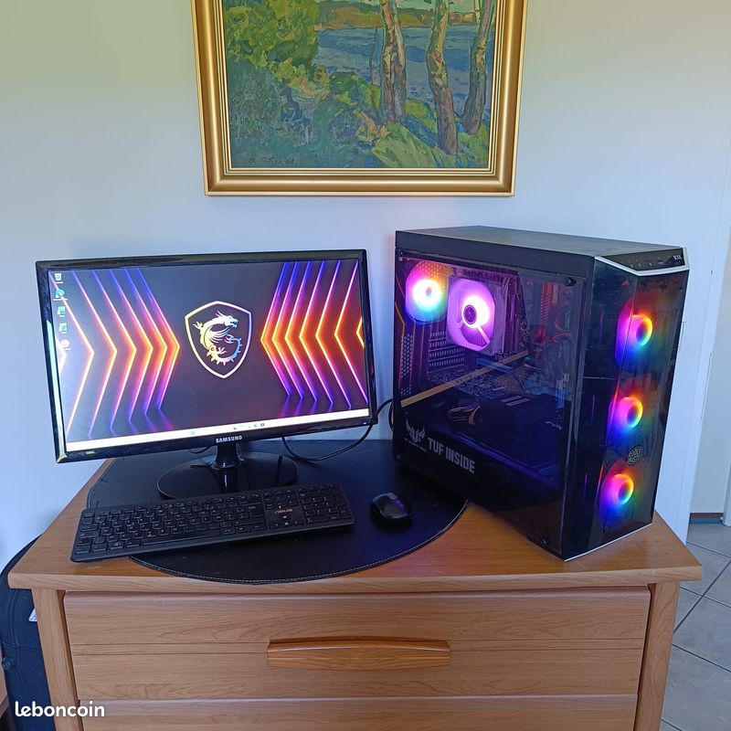 Setup PC Gamer (avec écran, clavier, souris) (image 1)