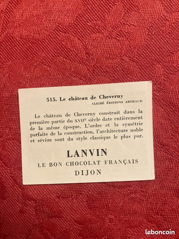 Chromos chocolat Lanvin (image 10)