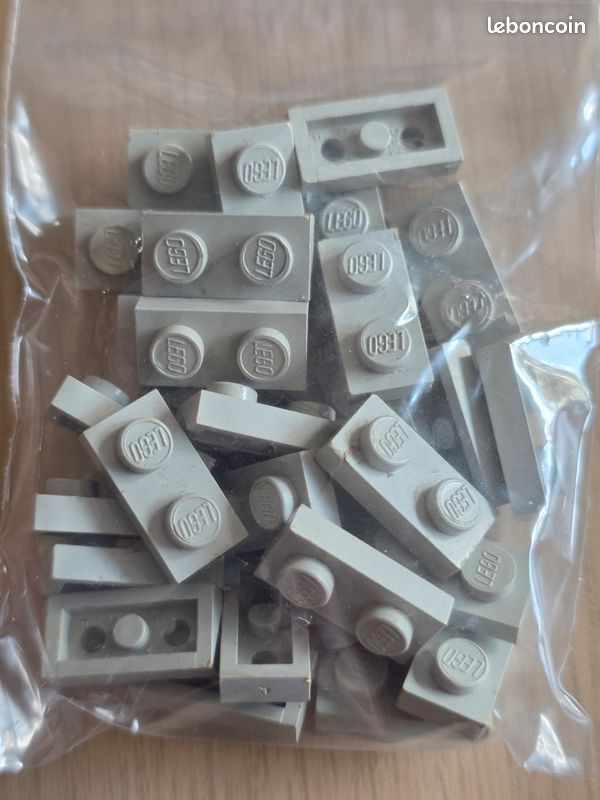 Lot de plaques legos gris anciens annee 60/70 (image 11)