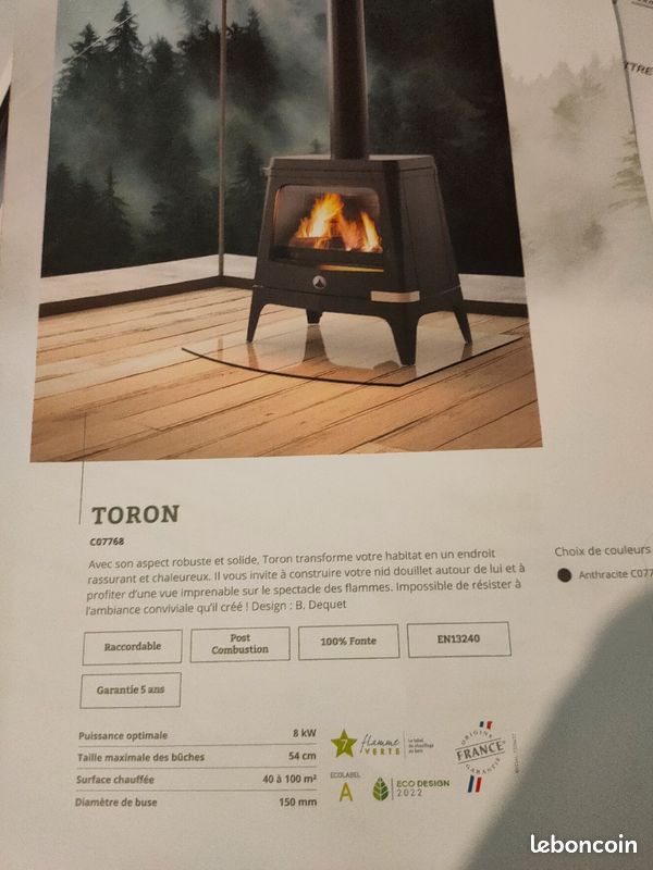 Poêle à bois
Nettoyé et déjà déposé
Description dans les photos
Vendu avec tuyau de sortie
Plus de photos sur deman (image 3)