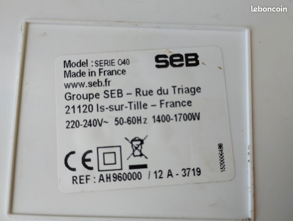 Pièces détachées Friteuse SEB (image 9)