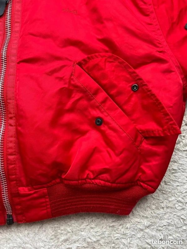 Veste Vintage Glen Sportswear – Homme, Rouge, Satin, Bomber Années 50-60, Chevaux