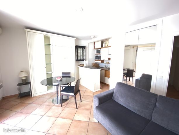 Superbe studio meublé 32m² avec terrasse-loggia 12m², résidence de standing Quartier des Anglais, garage en option