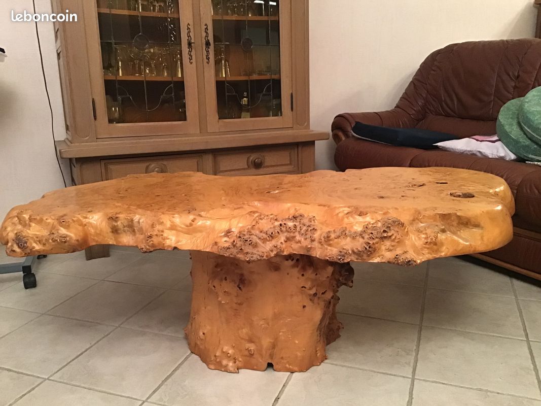Table de salon orme massif (image 2)
