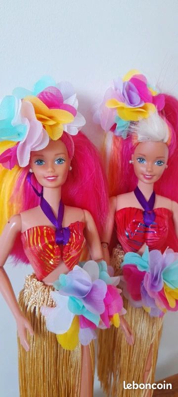 Lot de poupées Barbie vintage Hula Hair 1996 Collection