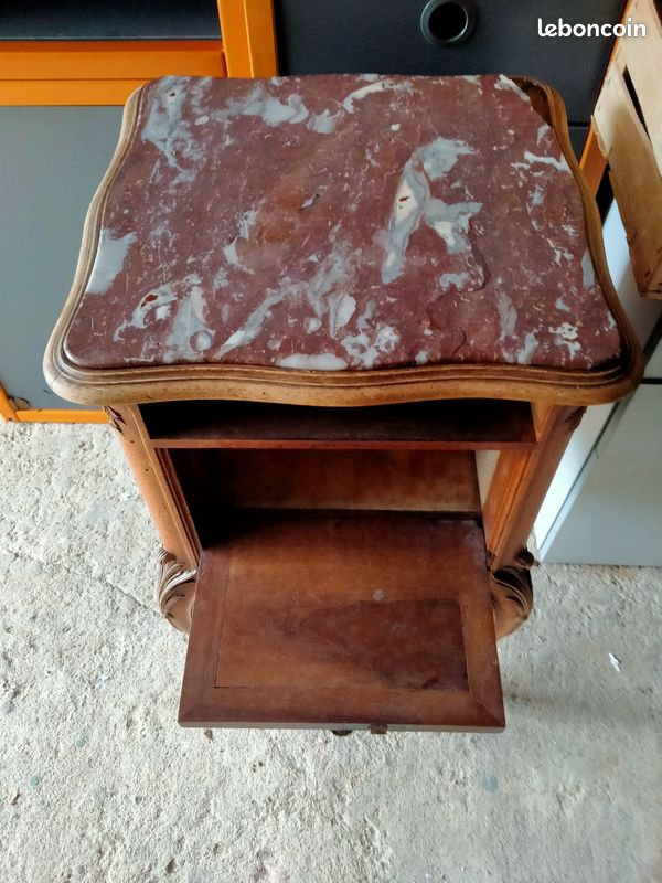 Chevet bois et marbre (image 2)