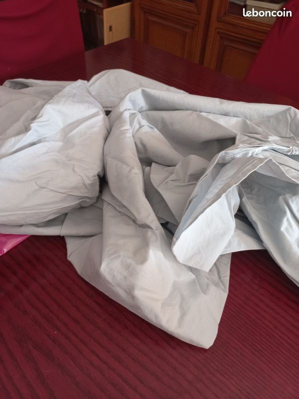 Drap housse bleu 140 (image 1)