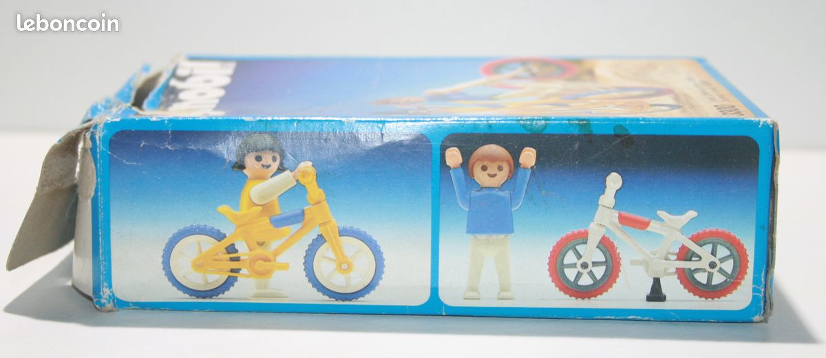 Playmobil Vintage City Life 1987 - Set 3300 Bicross Blanc Et Jaune - Occasion Bon État