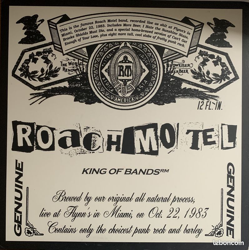 Hated Youth Roach Motel Split LP Hardcore Punk Dark Red Marbled (image 3)