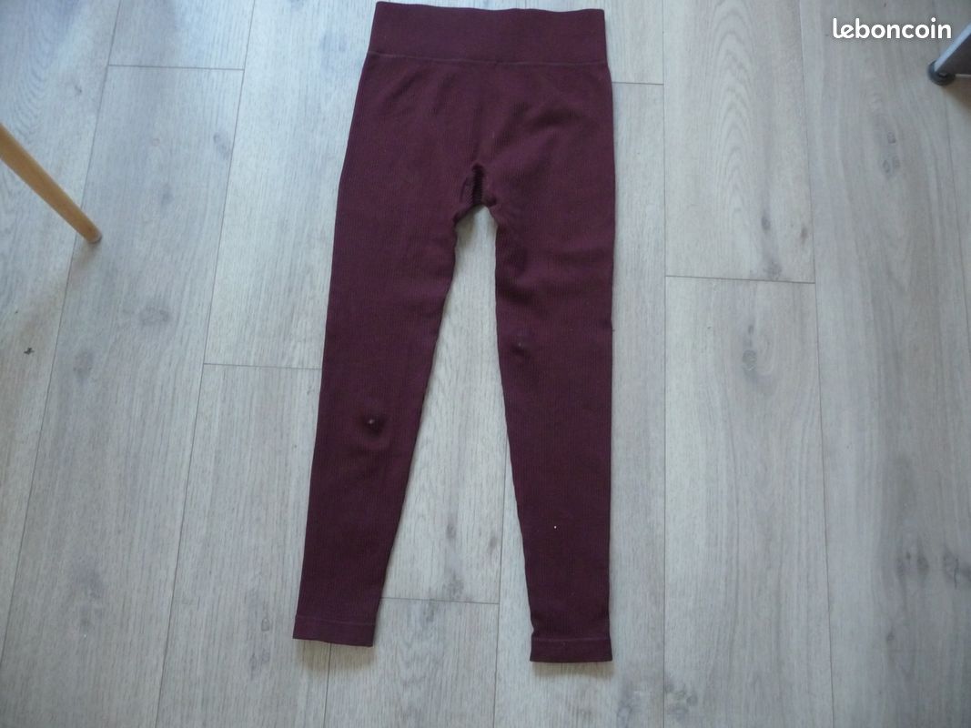 Pantalon equitation femme t. M gris et bordeaux (image 3)
