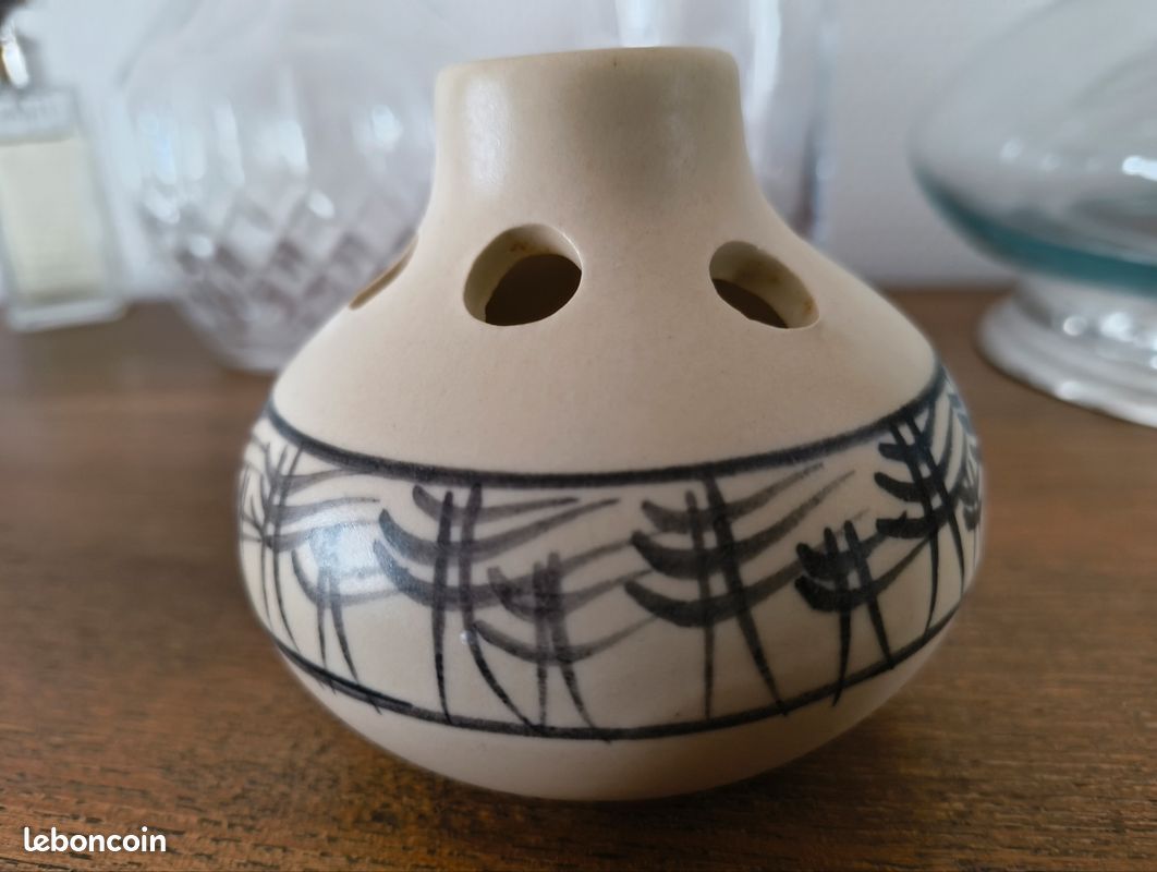 Paire de vases pique-fleurs Vallauris signé Louis Bacculini (image 5)