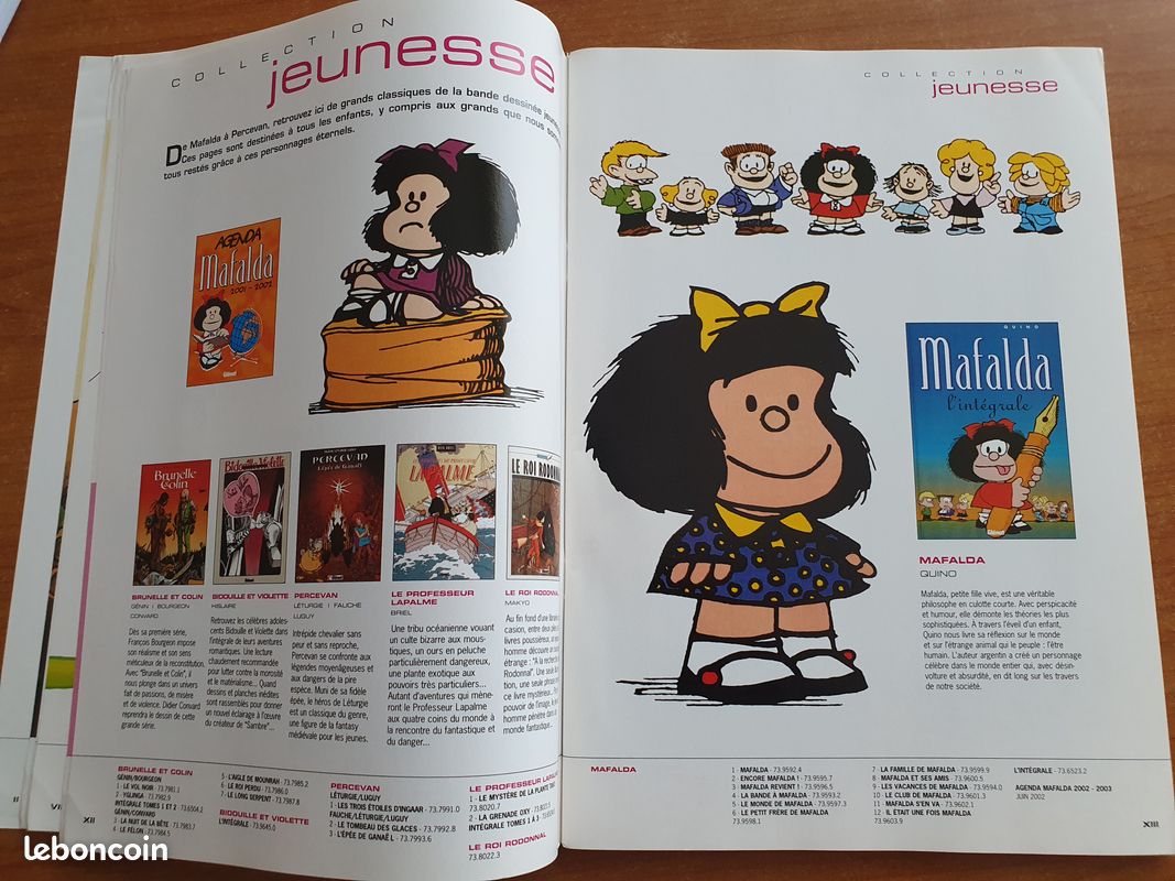 Catalogue 2002 éditions Glénat collection de BD bandes dessinées 77 pages dont Titeuf, Mafalda (image 3)