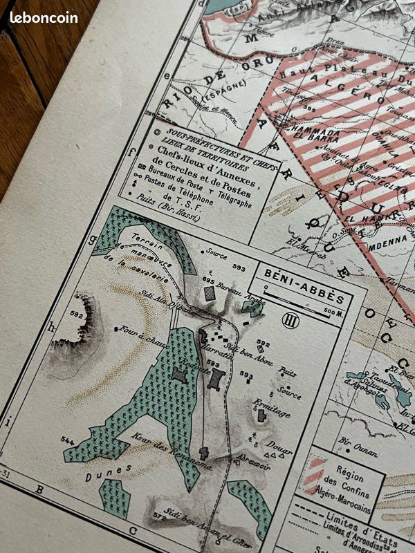 Territoires du sud Algérie - Algérie coloniale - Carte géographique vintage (image 4)