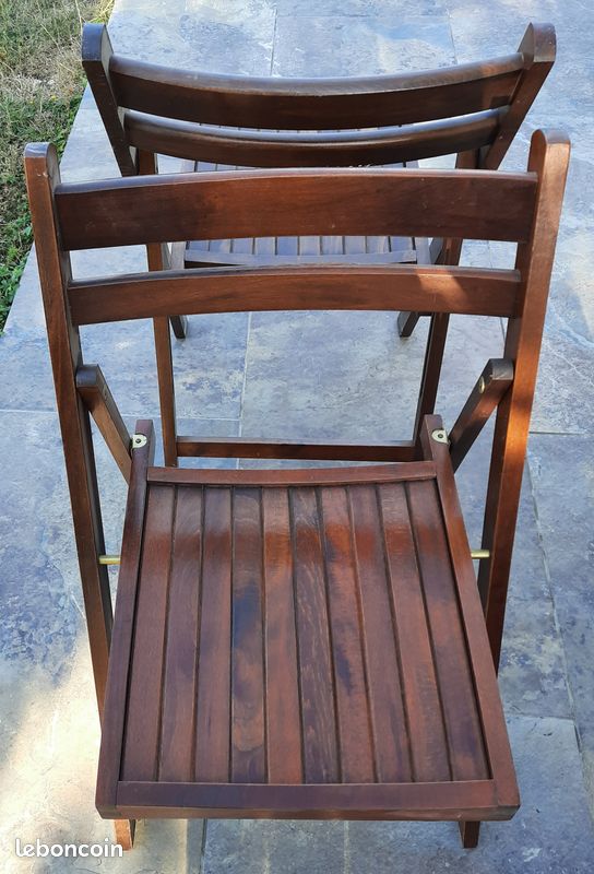Duo de chaises pliantes en bois de hêtre (image 3)