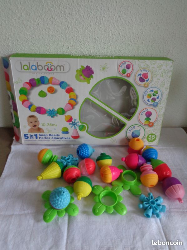 Coffret perles éducatives LALABOOM : Jeu évolutif 10 à 36 mois (image 1)