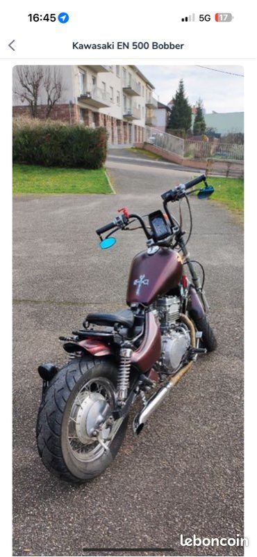 Bobber Motorcycle Kawasaki 500 En Bobber Kawasaki En500 Bobber