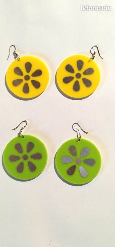 Deux paires de boucles d'oreilles (image 1)